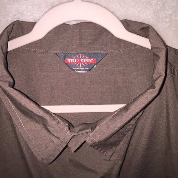 TRU-Spec Short Sleeve Brown Military Shirt Mens Size 4XL 66" Chest Poly/Cotton - Picture 10 of 16